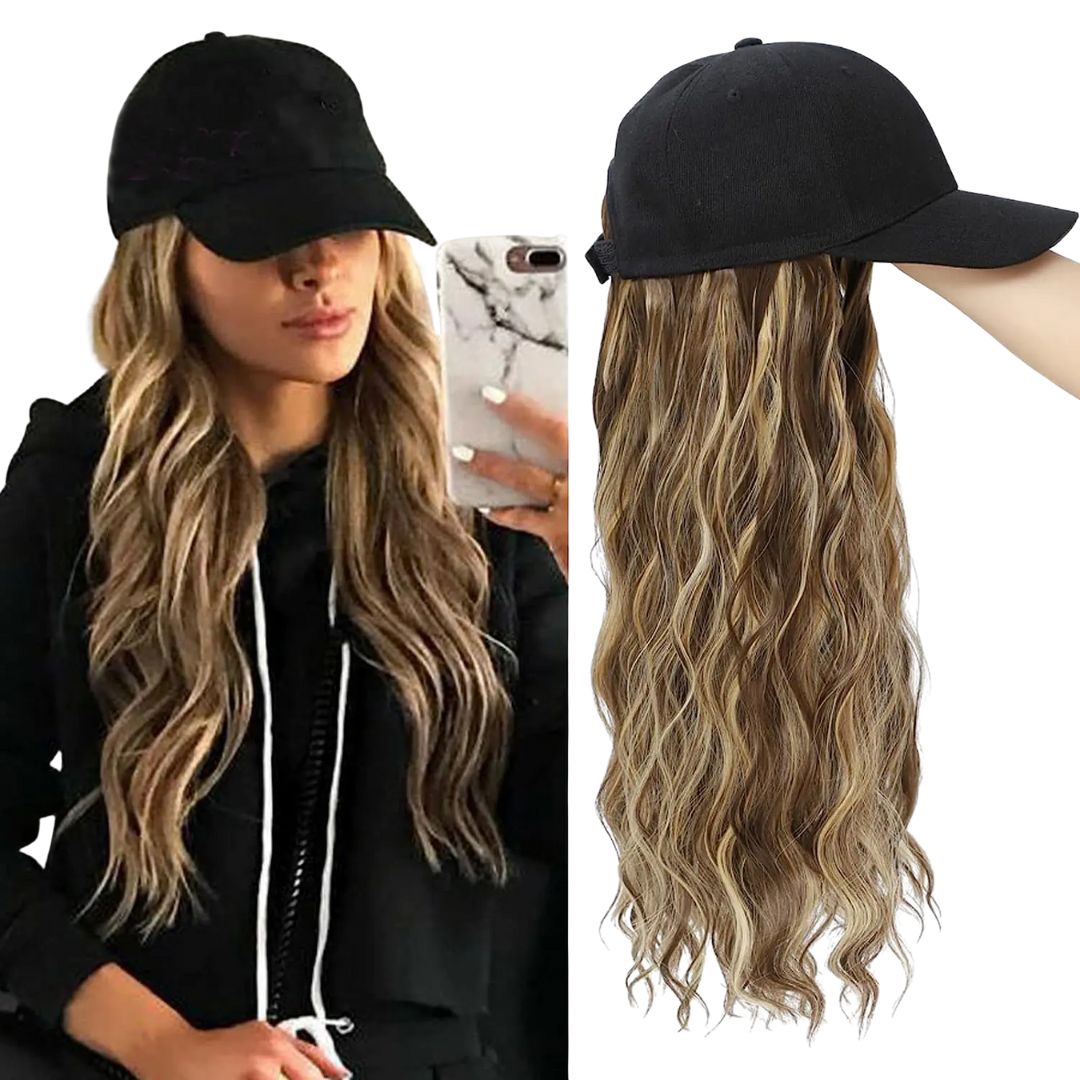 WaveCrown™ Wig & Hat – Effortless Glam, All-Day Comfort