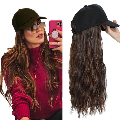 WaveCrown™ Wig & Hat – Effortless Glam, All-Day Comfort