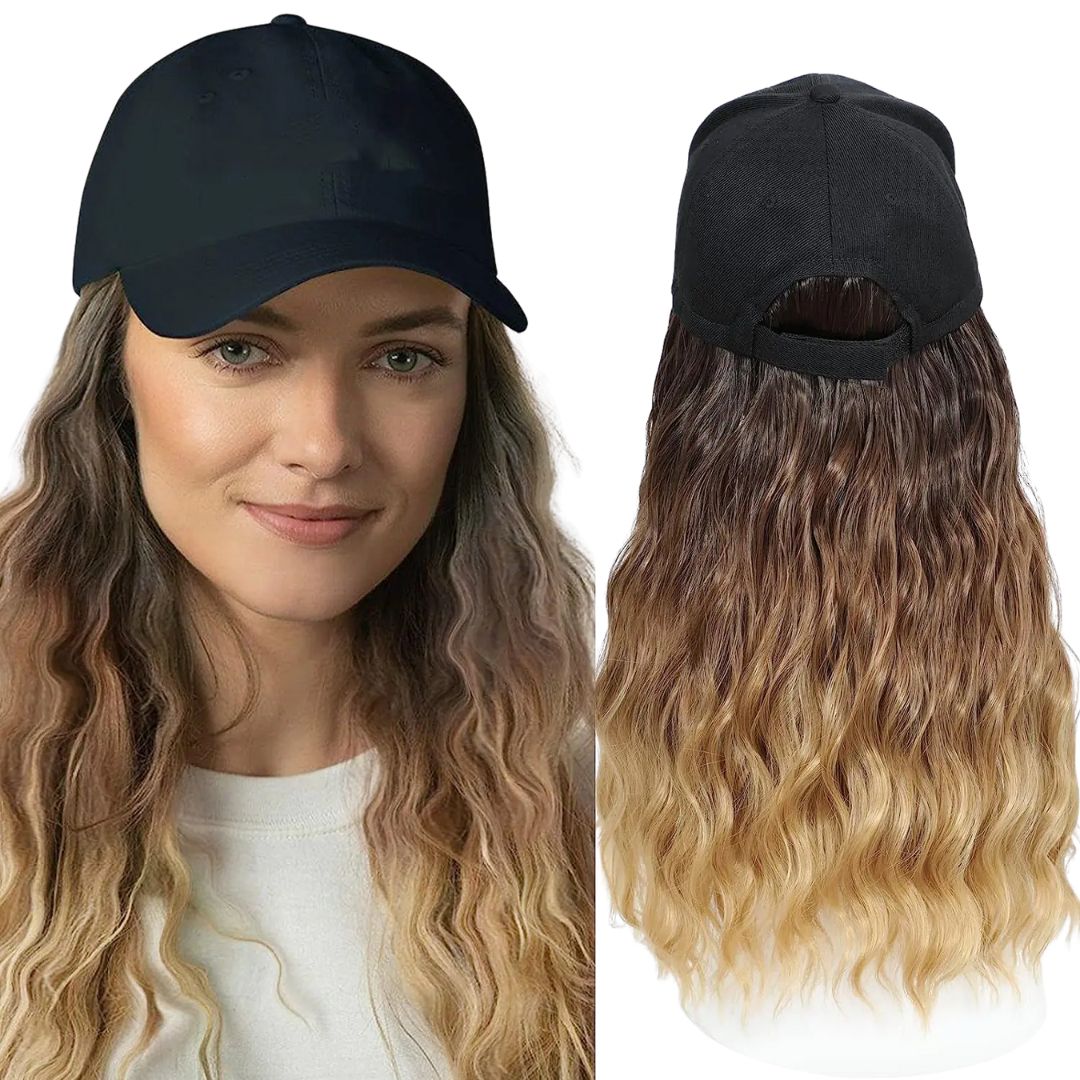 WaveCrown™ Wig & Hat – Effortless Glam, All-Day Comfort